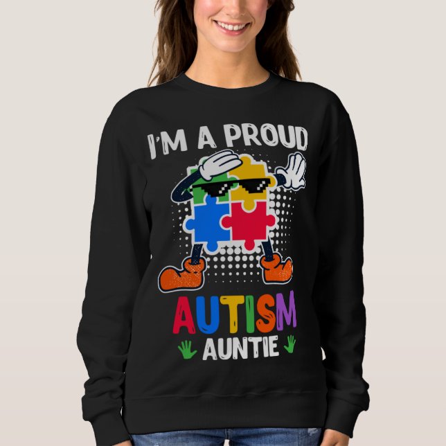Sudadera Autism Awareness Aunt Autistic Child Diversity  2 (Anverso)