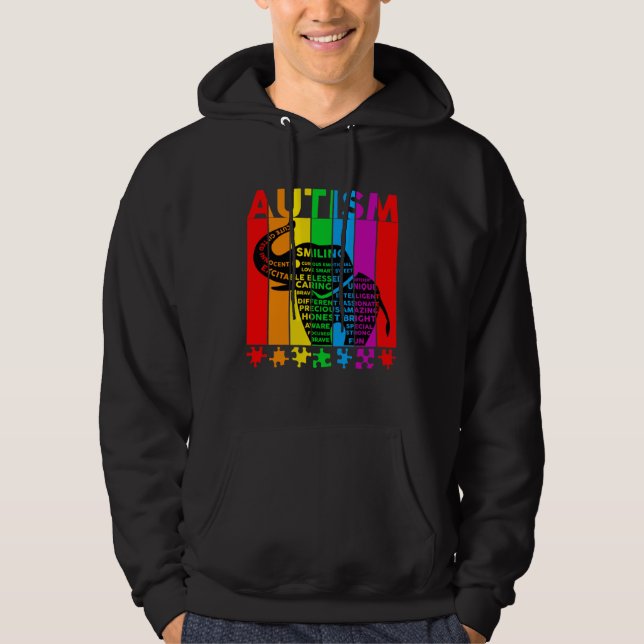 Sudadera Autism Awareness Autism Elephant Support Autism (Anverso)