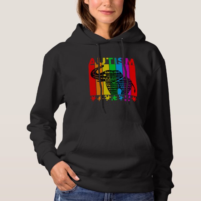 Sudadera Autism Awareness Autism Elephant Support Autism (Anverso)