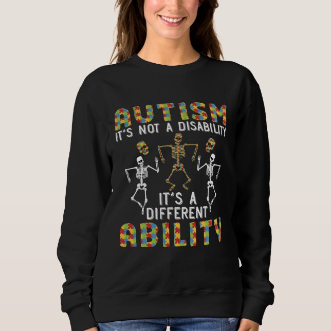 Sudadera Autism Awareness Autism Skeleton Autism Support (Anverso)