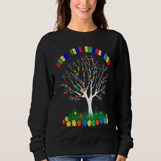 Sudadera Autism Awareness Autism Tree  For Autism Kids & Me (Anverso)