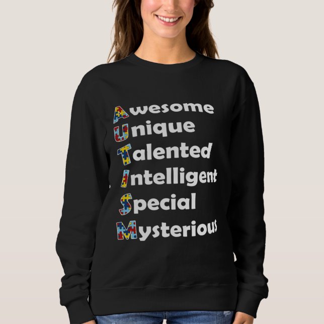 Sudadera Autism Awareness Awesome Unique Talented Intellige (Anverso)