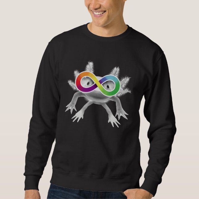 Sudadera Autism Awareness Axolotl with Infinity Symbol Glas (Anverso)
