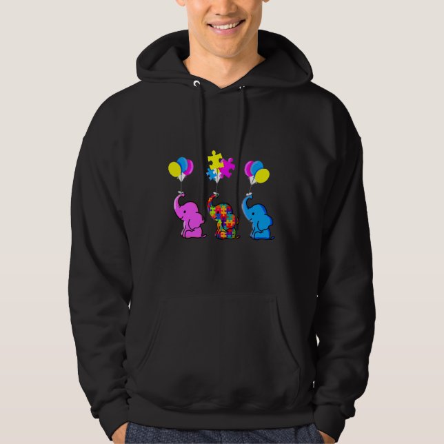 Sudadera Autism Awareness Blue Elephant (Anverso)