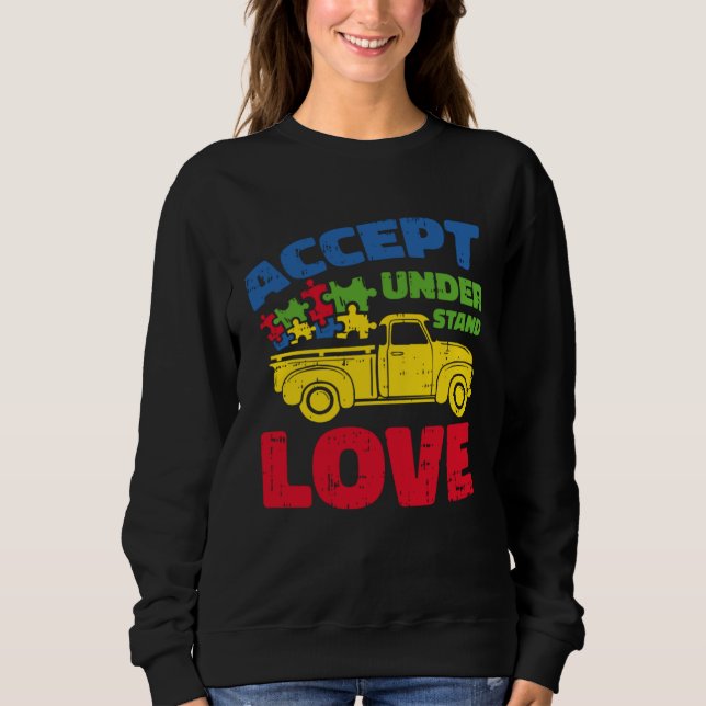 Sudadera Autism Awareness Boys Girls Accept Understand Love (Anverso)