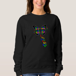 Sudadera Autism Awareness Butterfly Ropa de rompecabezas