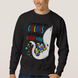 Sudadera Autism Awareness Elephan Veo tus verdaderos colore