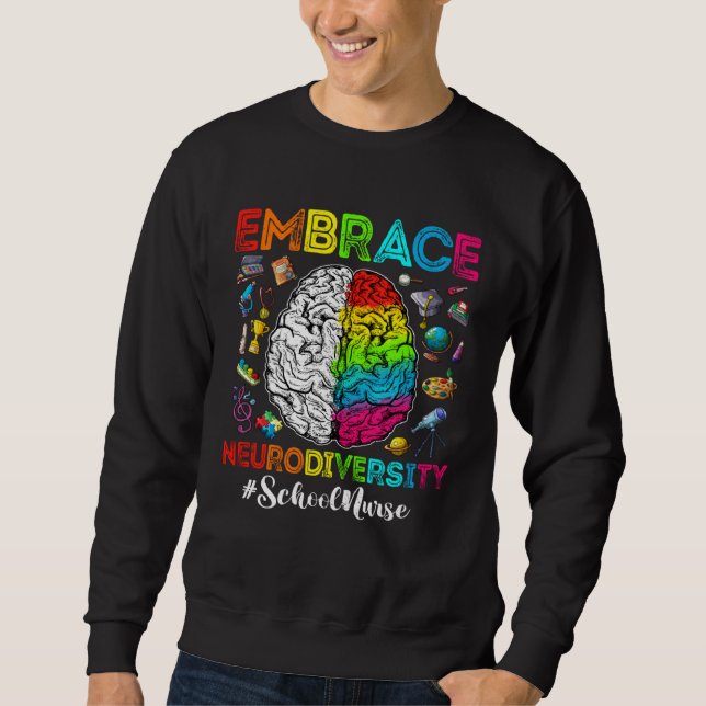 Sudadera Autism Awareness Embrace Neurodiversity School Nur (Anverso)