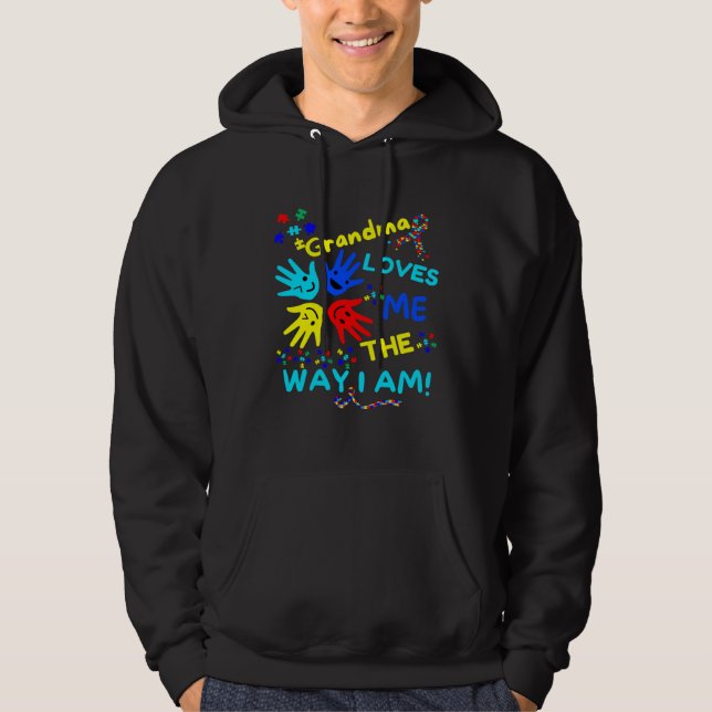 Sudadera Autism Awareness Grandma Loves Me The Way I Am Unm (Anverso)