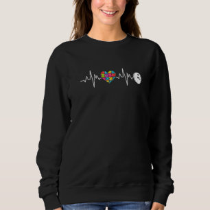 Sudadera Autism Awareness Heartbeat Puzzle Bowling Support