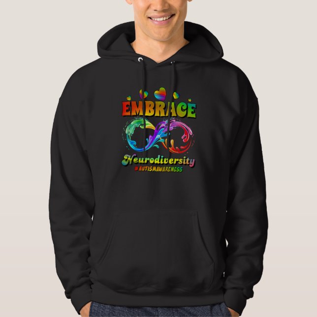 Sudadera Autism Awareness Infinity Symbol Embrace Neurodive (Anverso)