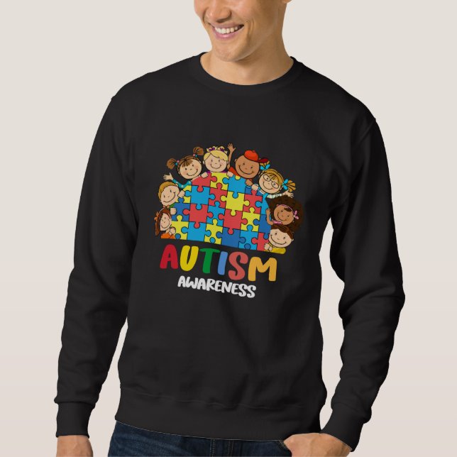 Sudadera Autism Awareness  Kids Women Be Kind Autism Awaren (Anverso)