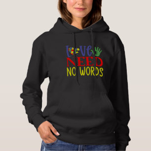 Sudadera Autism Awareness Love Hand No Necesita Palabras