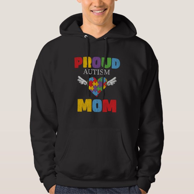 Sudadera Autism Awareness Mom Proud Autistic Son Daughter M (Anverso)
