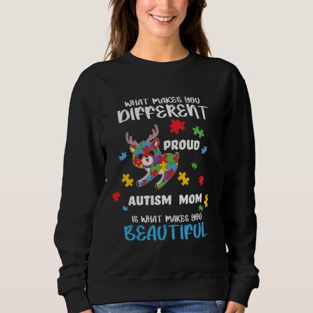 Sudadera Autism Awareness Mom Proud Mother Autistic Boys Gi (Anverso)