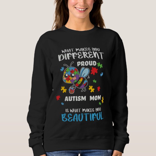 Sudadera Autism Awareness Mom Proud Mother Autistic Boys Gi (Anverso)
