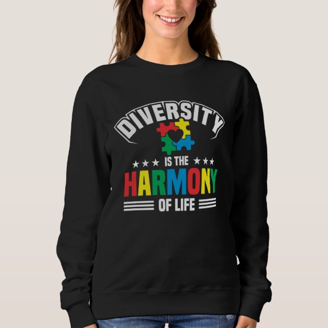 Sudadera Autism Awareness Month Diversity Is The Harmony Of (Anverso)