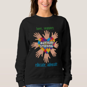 Sudadera Autism Awareness Month Love Support Educate Advoca