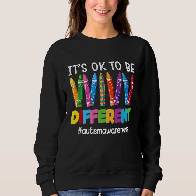 Sudadera Autism Awareness Pen Puzzle Its Ok To Be Different (Anverso)