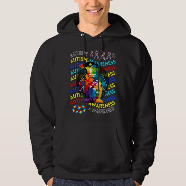 Sudadera Autism Awareness Penguin For Teacher Autism Moms D (Anverso)