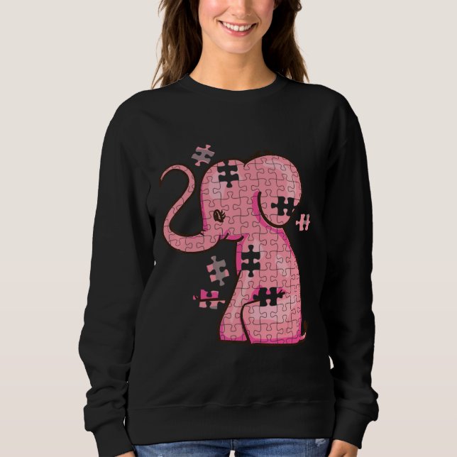 Sudadera Autism Awareness Puzzle Elephant Perfect (Anverso)