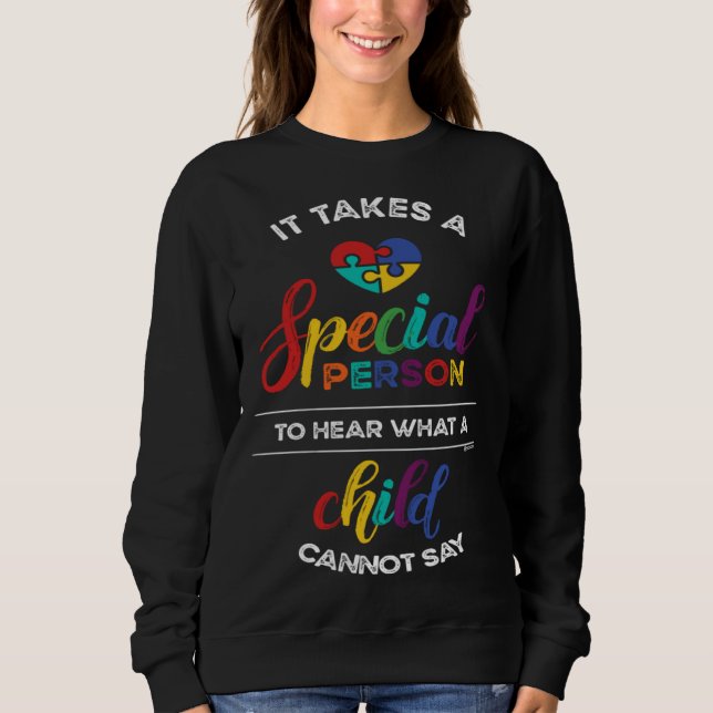Sudadera Autism Awareness Puzzle It Takes a Special Person  (Anverso)