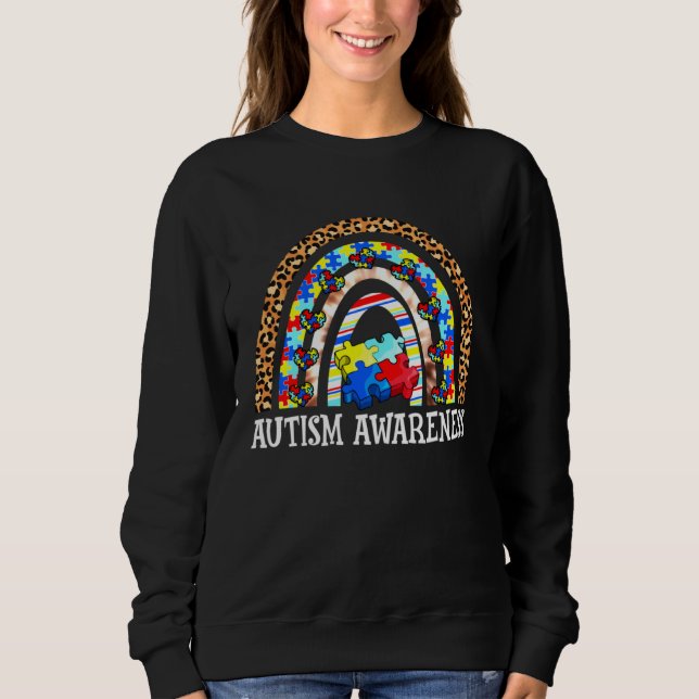 Sudadera Autism Awareness Rainbow Men Women Kids Autism Sup (Anverso)