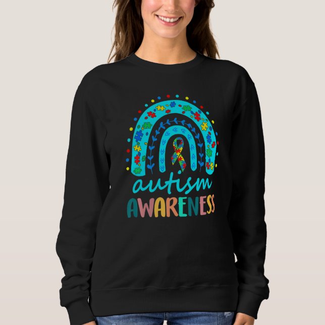 Sudadera Autism Awareness Rainbow Puzzle Autism Awareness M (Anverso)