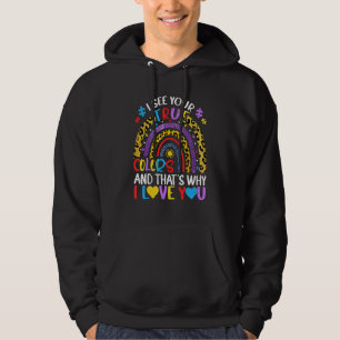 Sudadera Autism Awareness Rainbow Veo tus verdaderos colore
