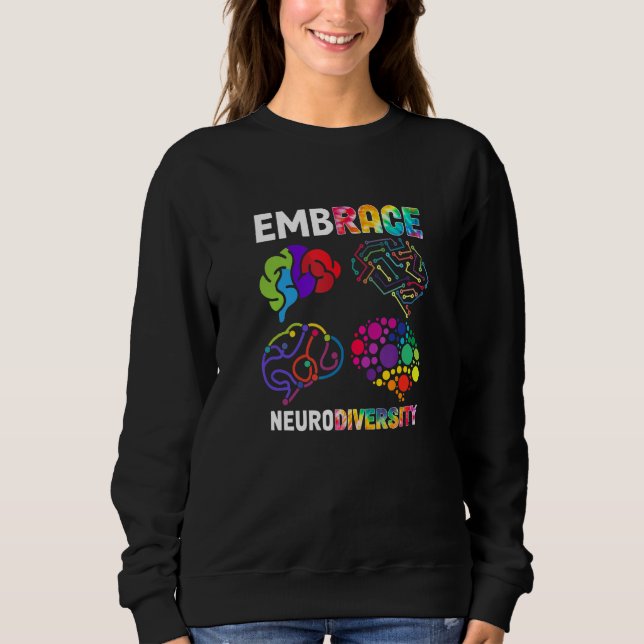 Sudadera Autism Awareness Shirt Embrace Neurodiversity Gift (Anverso)