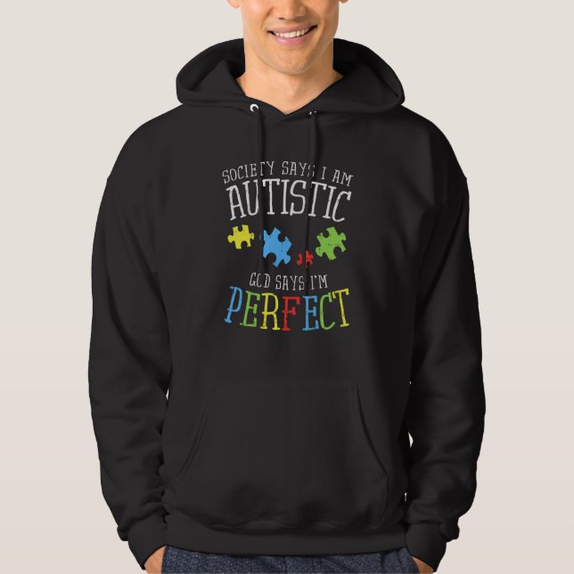 Sudadera Autism Awareness Shirt Puzzle Ribbon Autistic Soci (Anverso)