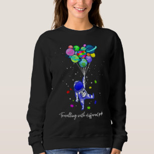 Sudadera Autism Awareness Space Stars Astronauta Planet Blu