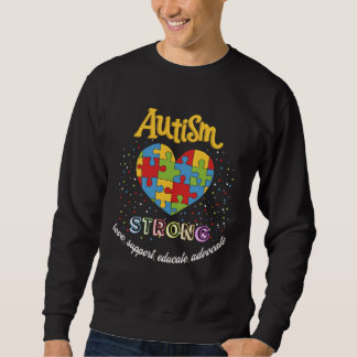 Sudadera Autism Awareness strong love support educate advoc