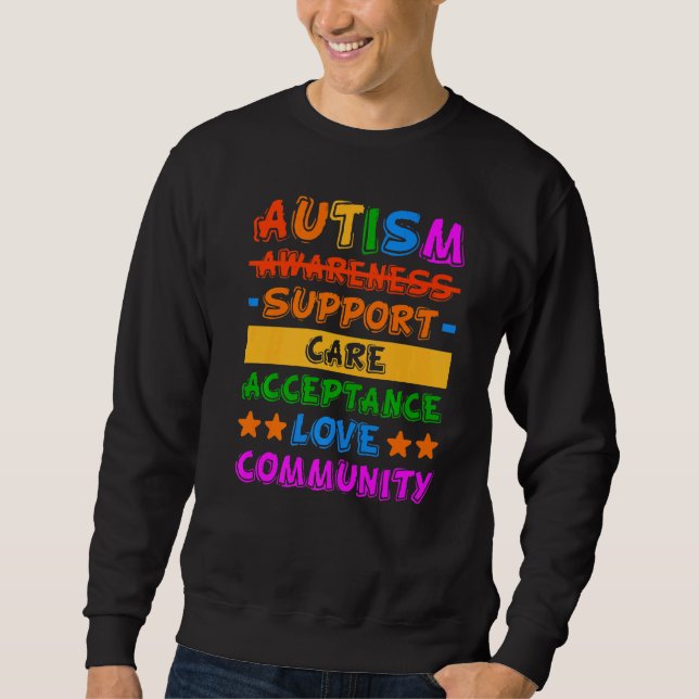Sudadera Autism Awareness Support Care Acceptance (Anverso)