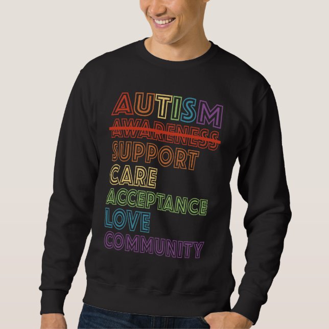 Sudadera Autism Awareness Support Care Acceptance Accept Un (Anverso)