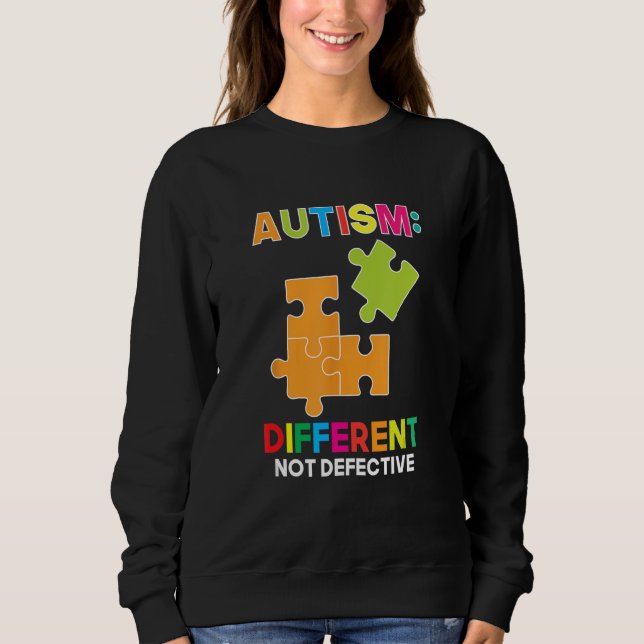 Sudadera Autism Different Not Defective Spectrum Support Ac (Anverso)