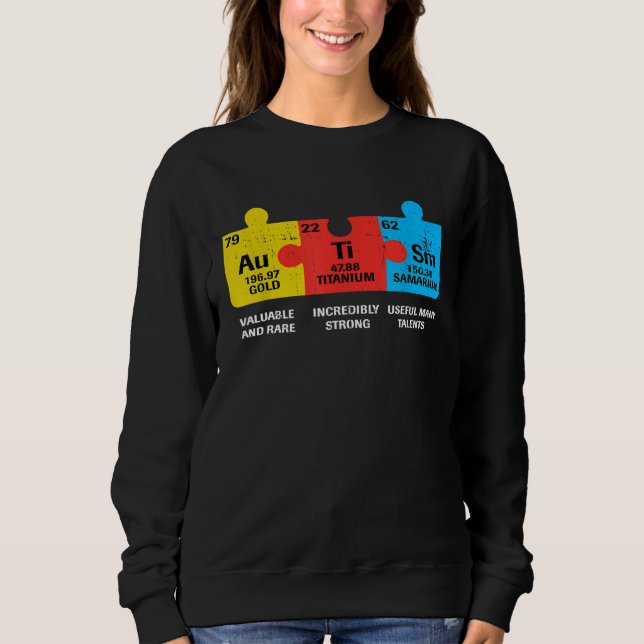 Sudadera Autism Elements Periodic Table Awareness ASD Men W (Anverso)