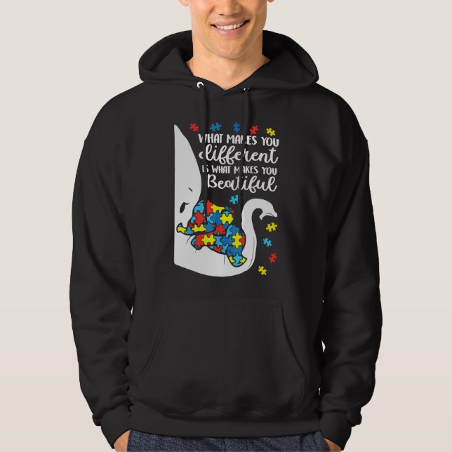 Sudadera Autism Elephant Mom Qué Te Hace Diferente Concienc (Anverso)