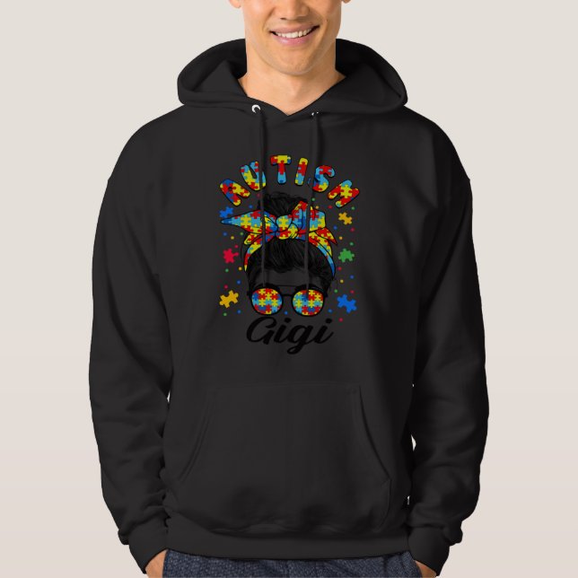 Sudadera Autism Gigi Autism Awareness Family Matching Messy (Anverso)