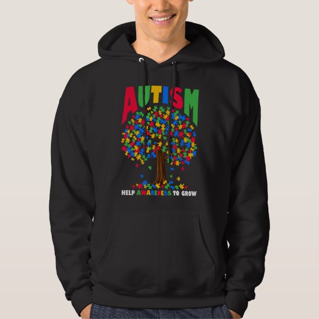 Sudadera Autism Help Awareness To Grow Puzzle Tree Autism A (Anverso)