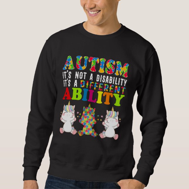 Sudadera Autism Is Not a Disability It s a Different Abilit (Anverso)