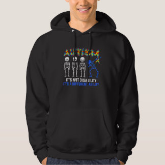 Sudadera Autism it s a different ability  Dabbing Skeleton 