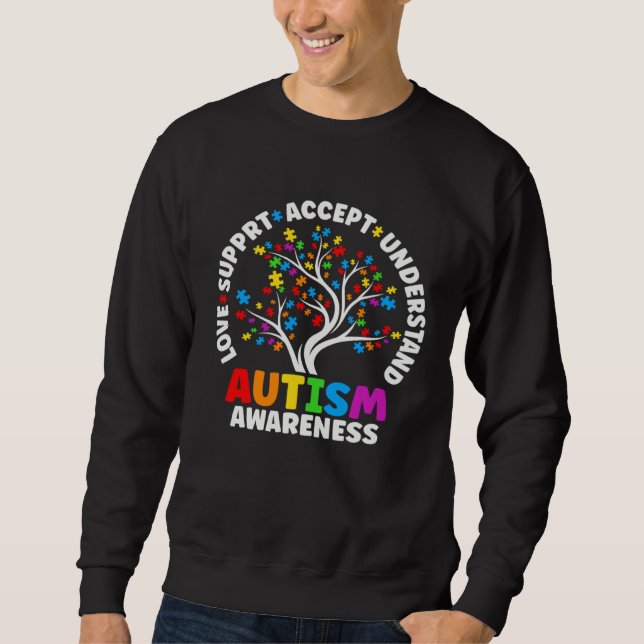 Sudadera Autism Love Accept Support Autistic Autism Awarene (Anverso)