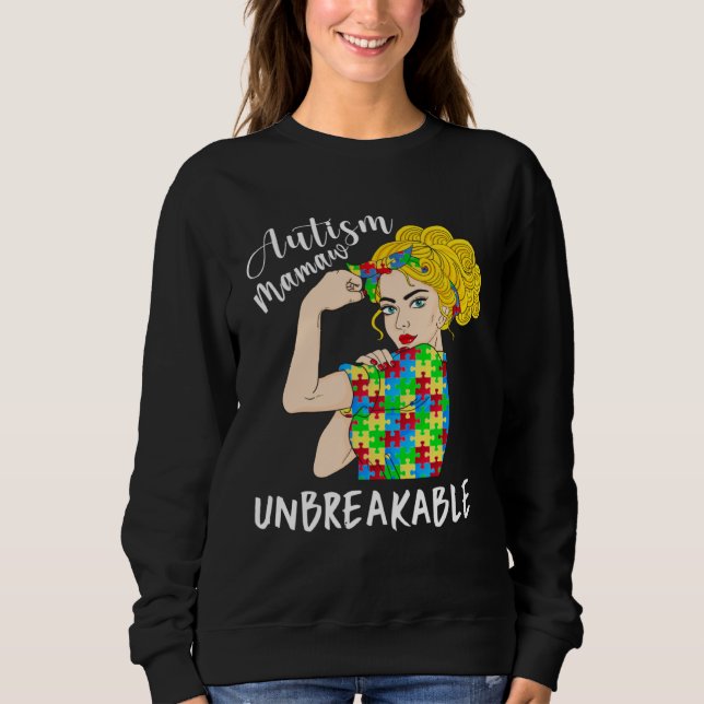 Sudadera Autism Mamaw Unbreakable Woman Strong Accept Under (Anverso)