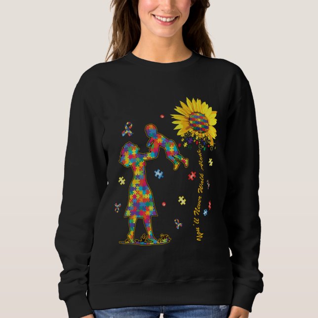 Sudadera Autism Mom And Son Autism Awareness Puzzle Piece S (Anverso)