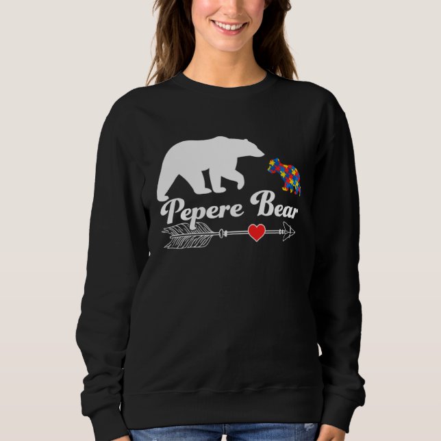 Sudadera Autism Pepere Bear Puzzle Autism Awareness Autisti (Anverso)