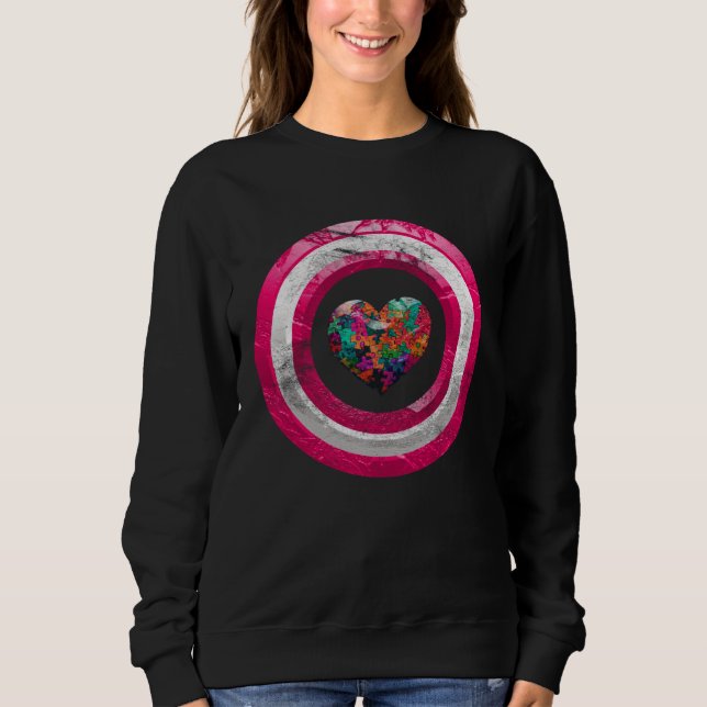 Sudadera Autism Puzzle Heart for Neurodiversity Autistic (Anverso)