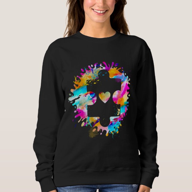 Sudadera Autism Puzzle Support Autism Awareness Day Autisti (Anverso)