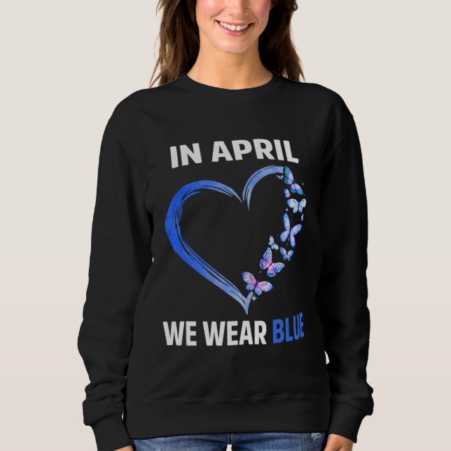 Sudadera Autism Rainbow In April We Wear Blue Autism Awaren (Anverso)