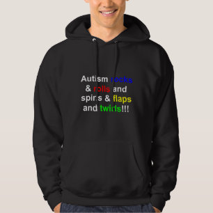 Sudadera Autism Rocks & Rolls y amp Spins & Flaps